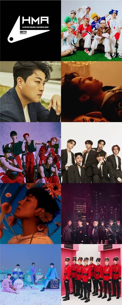 ‘30주년 한터뮤직어워즈 2022’ 엔시티 드림 김호중 정동원 CIX 위아이 비오 템페스트 루시 이펙스 출격 사진=한터글로벌