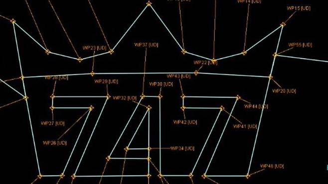'왕관 쓴 747' 항공궤적. /보잉 트위터