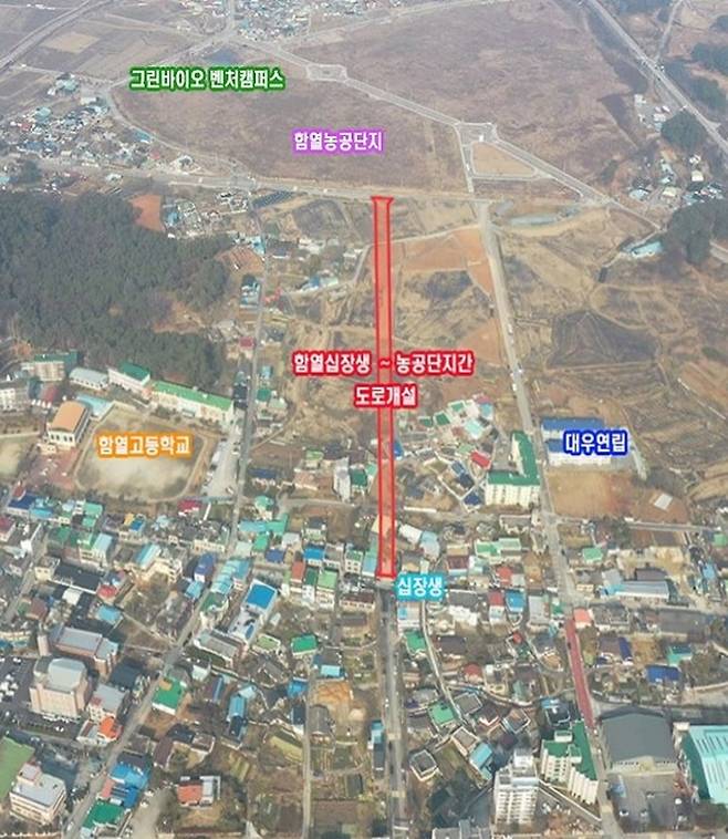 [익산=뉴시스] 강명수 기자 =전북 익산시는 함열읍 도심 주요지점을 연결하는 도시계획도로 설치를 통해 체계적인 도시개발 기틀을 마련한다고 2일 밝혔다. (사진 =익산시 제공) 2023.02.02. photo@newsis.com *재판매 및 DB 금지