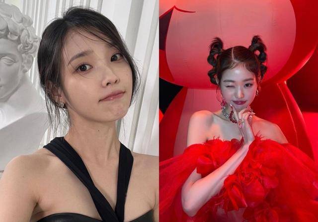 아이유와 장원영은 잔머리 스타일링으로 이름을 알린 대표적인 스타들이다. 아이유 장원영 SNS