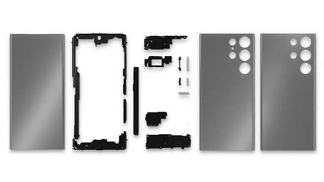 갤럭시 S23 울트라에 적용된 재활용 소재 부품들. 출처=삼성전자