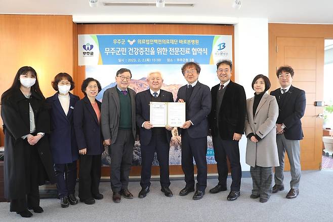 무주군-비로본병원, 전문 진료 협약  [무주군 제공]