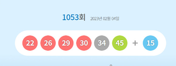 로또 당첨번호 [사진=동행복권 홈페이지]