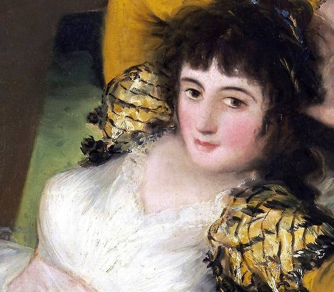 프란시스코 고야, 옷을 입은 마하(일부 확대), 1800~1803