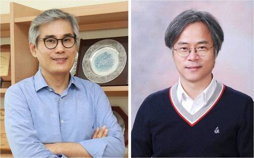 김인호(왼쪽) 단국대 교수와 윤철희(오른쪽) 서울대 교수[한국과학기술한림원 제공]