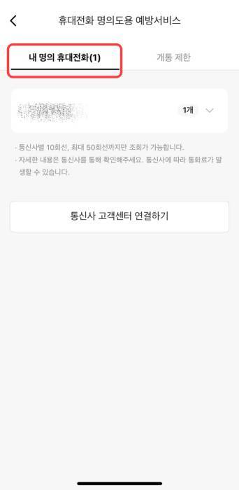 카카오뱅크 명의도용 예방 서비스. 출처=IT동아