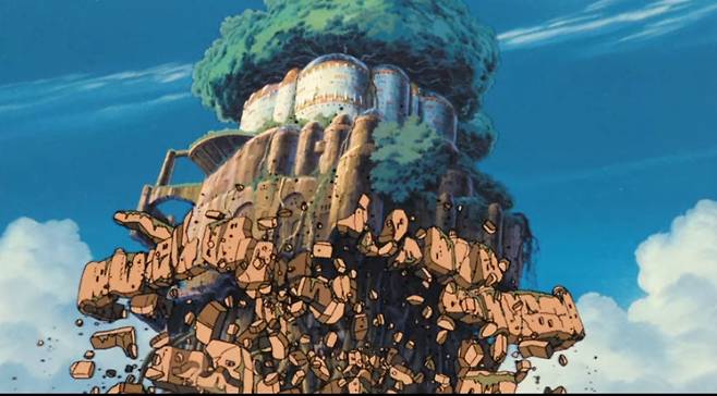 미야자키 하야오 감독의 ‘천공의성 라퓨타’ 마지막 장면.