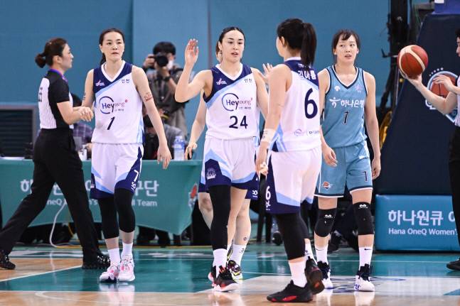 신한은행 선수들. 사진제공 | WKBL