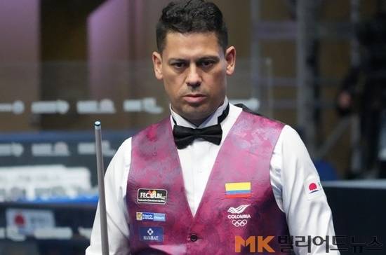 페드로 곤잘레스는 콜롬비아는 물론, 남미와 아메리카대륙 전체를 대표하는 ‘강호’다.  사진은 지난해 동해 ‘세계3쿠션선수권’에 출전한 곤잘레스의 모습. (사진= MK빌리어드뉴스 DB)