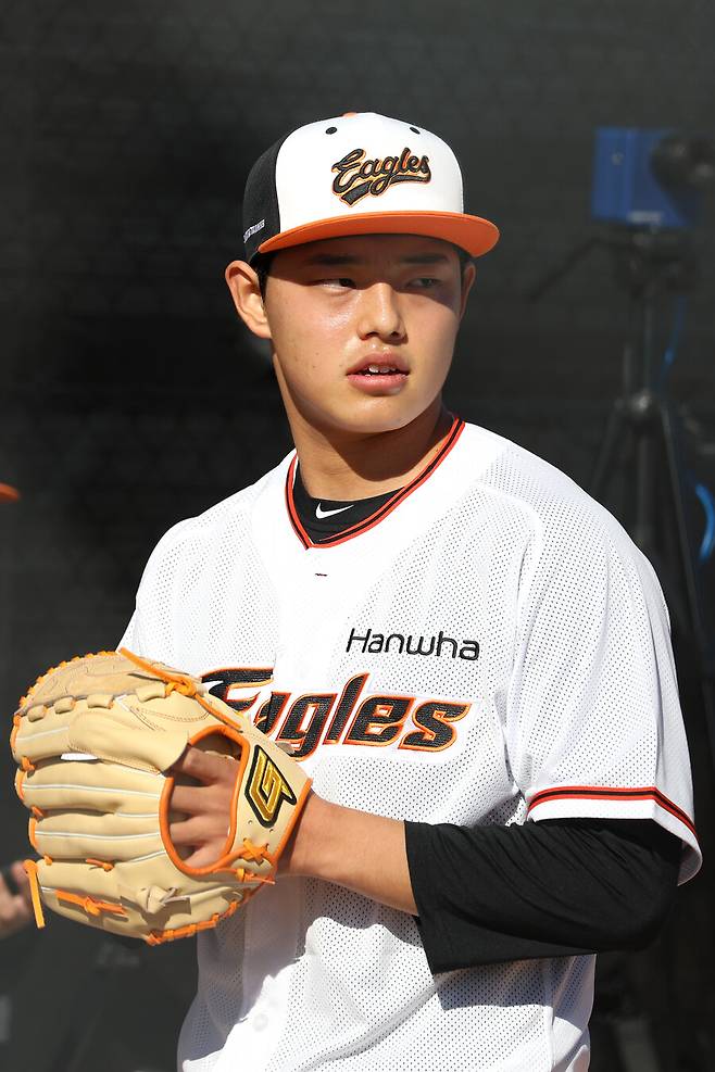 ▲ 한화의 스피드업을 주도할 재목으로 큰 기대를 모으는 문동주 ⓒ한화이글스