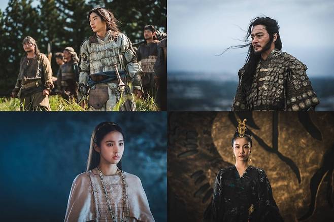 ▲&nbsp;tvN&nbsp;새 드라마 '아라문의 검 : 아스달 연대기' 이준기, 장동건, 신세경, 김옥빈. 제공| tvN