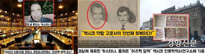 1982년 8월18일 두달여만에 멕시코에서 체포된 카스타냐는 멕시코 인류학역사연구소에 이 아즈텍 달력을 기증하면서 “멕시코 약탈 고문서의 첫 번째 회복”이라고 주장했다.(출처:El Universal 신문)