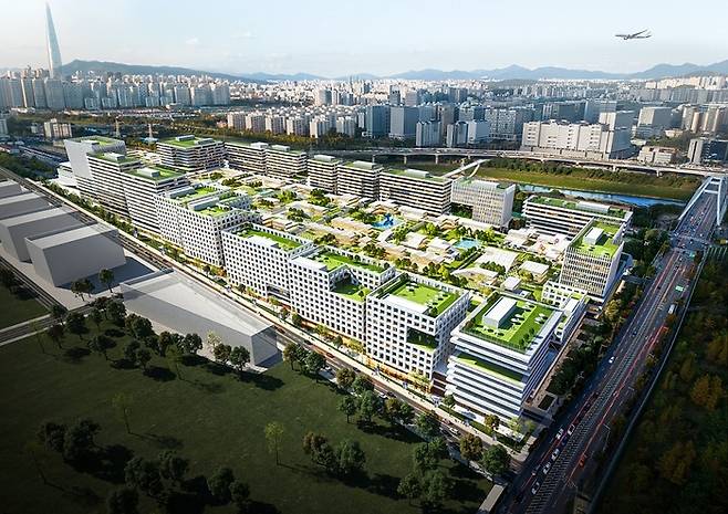 서울 강남구 자곡동 지하철 3호선 수서차량기지을 입체복합 개발한 상상도. 서울시 제공