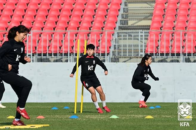 [서울=뉴시스]여자축구대표팀. 2023.02.10. (사진=대한축구협회 제공)  *재판매 및 DB 금지