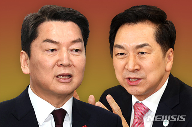 [서울=뉴시스] 국민의힘 당대표 후보인 안철수 의원과 김기현 의원.