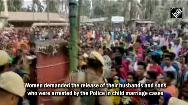 인도매체 NDTV가 유튜브에 공개한 시위 영상 캡쳐본