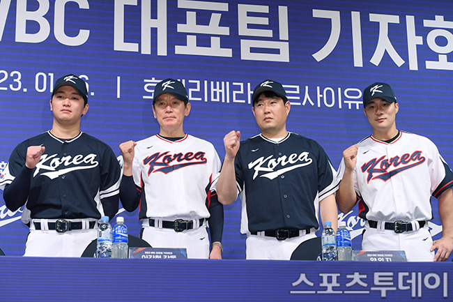 2023 WBC에 나서는 (왼쪽부터) 고우석과 이강철 감독, 양의지, 김하성 / 사진=DB