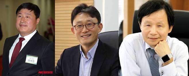 [서울=뉴시스] KT 차기 대표 공개 경쟁에 임헌문 전 KT 사장과 박윤영 전 KT 사장, 최두환 전 KT 사장이 지원서를 냈다. 이들은 2019년 구현모 사장과 KT 대표 자리를 두고 한차례 경쟁했던 이들이다. (사진=뉴시스 DB, KT) *재판매 및 DB 금지