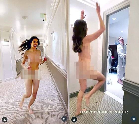 배우 알리슨 브리가 호텔 복도를 알몸으로 뛰어다니는 영상을 직접 SNS에 공개했다. 사진 알리슨 브리 인스타그램 캡처