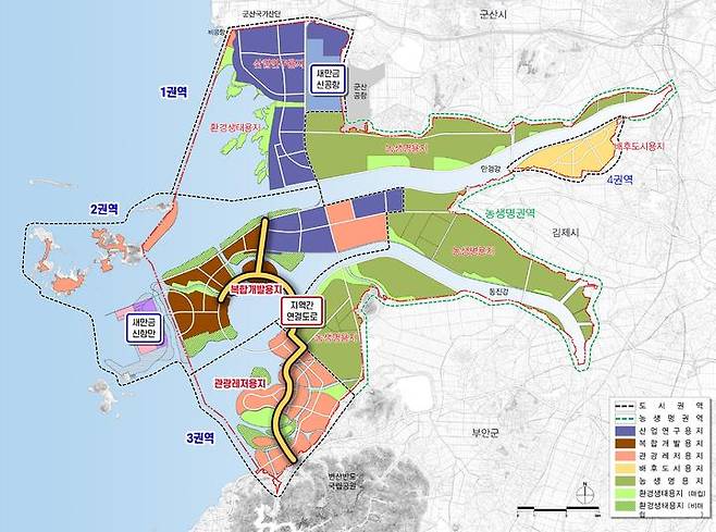 새만금 지역간 연결도로 위치도 (사진=새만금 개발청 제공) *재판매 및 DB 금지