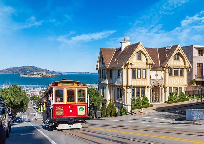 올해 150주년을 맞은 샌프란시스코 케이블카 / 사진 = 샌프란시스코 관광청