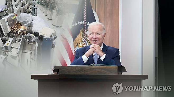 미국 반도체 지원법 (CG) [연합뉴스TV 제공]