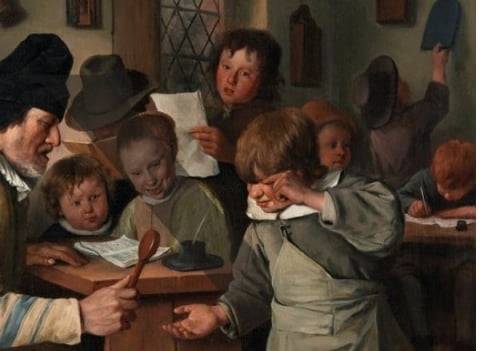 '마을 학교' 상세. 등장인물 하나하나의 심리가 잘 살아있다. 여자아이의 앙큼한 표정이 인상적인데, 이런 친구들이 꼭 있다.