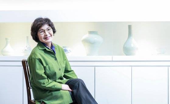 서울 인사동 고미술 화랑 '예나르'에서 만난 만난 양의숙 한국고미술 협회장. '예나르'는 '예술을 나르다'라는 뜻이다. 권혁재 사진전문기자