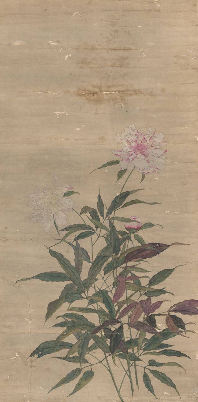 허난설헌(추정), '작약도', 조선 16세기, 국립중앙박물관 소장.