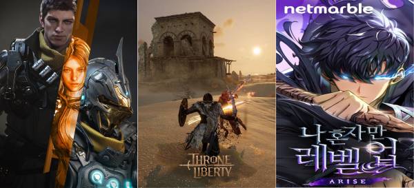 3N 게임사가 글로벌 시장을 정조준해 개발하고 있는 신작들. 넥슨의 루트슈터 게임 ‘퍼스트 디센던트'(왼쪽부터)와 엔씨의 ‘TL’, 넷마블의 ‘나 혼자만 레벨업:어라이즈’. 각사 제공