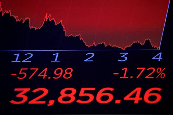 지난 10일(현지 시각) 미국 뉴욕증권거래소(NYSE)에 적힌 나스닥지수. /로이터연합뉴스