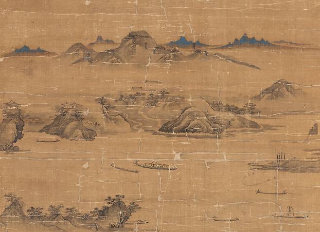 '독서당계회도' 확대 모습. (문화재청 제공)