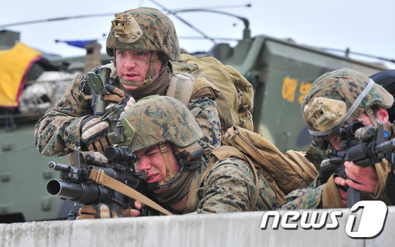 지난 2016 실시된 한미연합 '쌍룡' 상륙훈련. .2016.3.13/뉴스1 ⓒ News1 최창호 기자