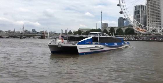 Seoul Mayor Oh Se-hoon on Monday hinted at the possibility of running ferries on the Han River as a new public transportation mode, akin to London's River Bus, as shown above. [SCREEN CAPTURE]