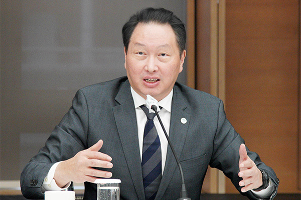 SK Group Chairman Chey Tae-won [Source : KCCI]