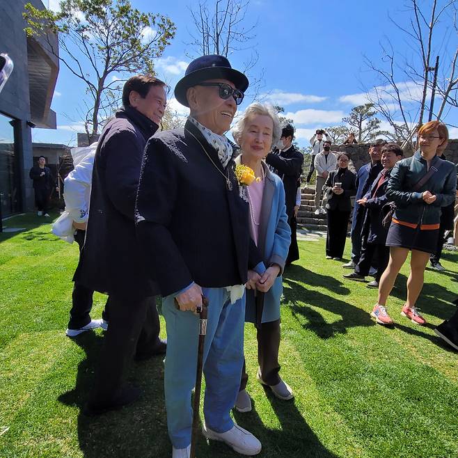 3월 14일 제주 서귀포시 JW메리어트 제주 리조트 & 스파에서 열린 박서보미술관 기공식에 참석한 박서보 화백 [헤럴드 DB]