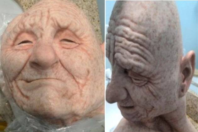 살인 청부 의뢰받고 행동에 나선 40대 한인 남성의 소지품에서 위장용 노인 가면이 나왔다. /사진=FBI 홈페이지 갈무리