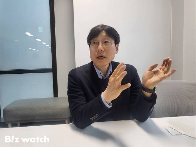 박기철 AICC기술담당 상무가 KT송파사옥에서 인터뷰를 하고 있다. /사진=비즈워치