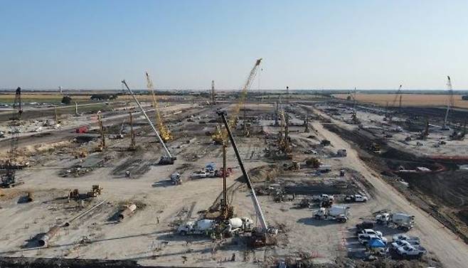 지난해 8월 삼성 텍사스주 테일러시 공장 부지 모습.[테일러시 정부 홈페이지 캡처]