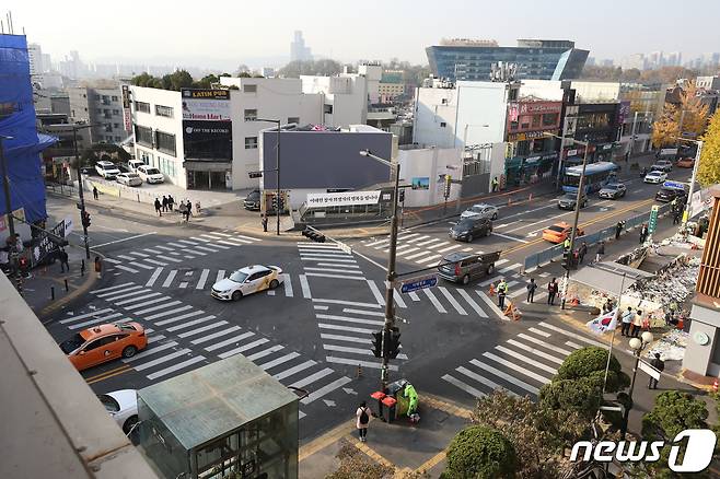 서울 용산구 이태원역 인근. /뉴스1 ⓒ News1 김민지 기자