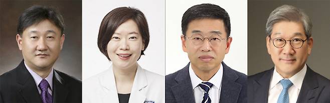 왼쪽부터 가톨릭대학교 의과대학 의생명과학교실 전흥재 교수, 여의도성모병원 응급의학과 위정희 교수, 성빈센트병원 순환기내과 유기동 교수, 부천성모병원 흉부외과 심성보 교수.