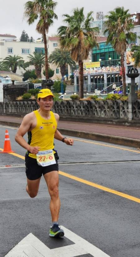 마라톤과 배드민턴, 태권도 등 운동으로 평소 체력 관리를 철저히 하는 남기상 경감./사진=남기상 경감 제공