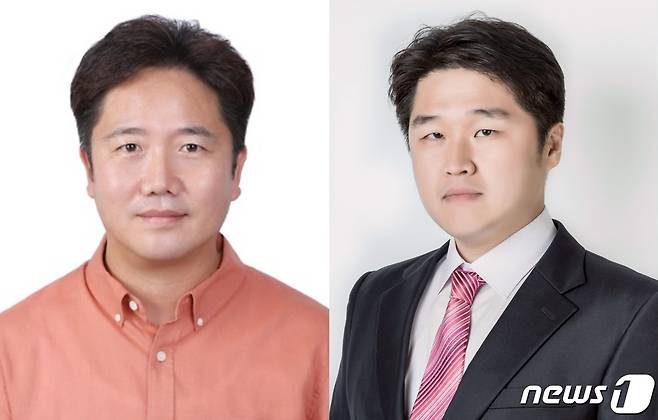 황화실리콘 저가 제조기술을 개발한 한국전기연구원 하윤철 박사(왼쪽)와 금오공대 박철민 교수.(한국전기연구원 제공)