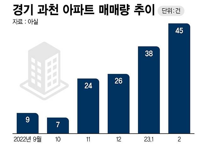 경기 과천 아파트 매매량 추이 /그래픽=정기현 기자