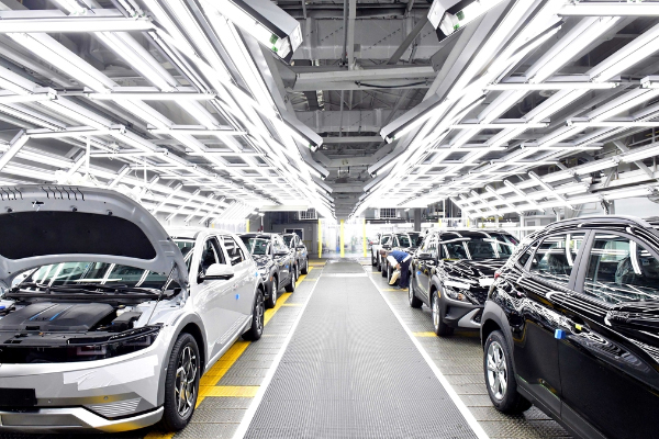 Electric vehicle Ioniq 5‘s production line [Photo provided by Hyundai Motor]