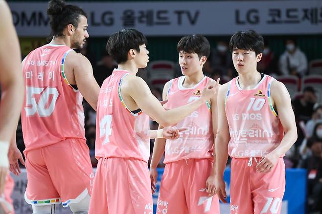 정규리그 2위에 자리하고 있는 LG. KBL 제공