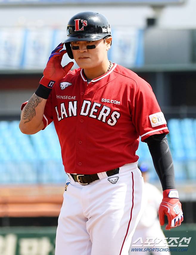 2023 KBO리그 시범경기 한화 이글스와 SSG 랜더스 경기가 21일 대전 한화생명이글스파크에서 열렸다. SSG 추신수. 대전=박재만 기자 pjm@sportschosun.com/2023.03.21/