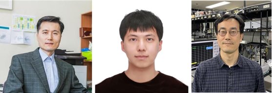 왼쪽부터 이상신 교수, 이홍량 석박통합과정 (광운대), 김진태 박사 (ETRI)