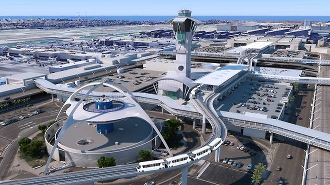 2028년까지 순차적으로 진행중인 로스앤젤레스 국제공항 현대화 작업. 텐더링 이미지를 통해 바뀔 공항 모습을 미리 엿볼 수 있다. / 사진=로스앤젤레스 관광청