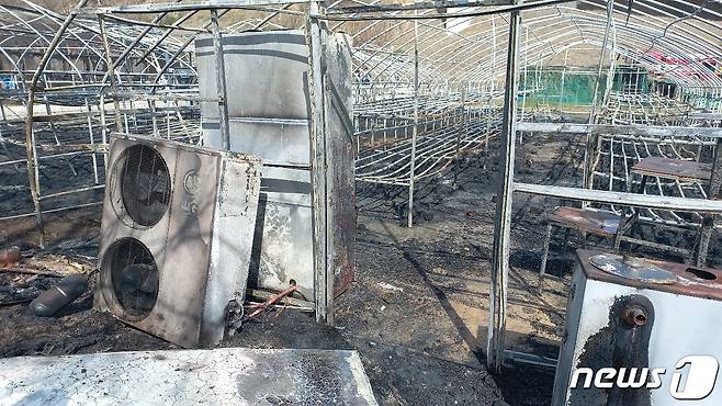 (울산=뉴스1) 김기열 기자 = 25일 오후 2시 28분께 울산 울주군 청량읍 동천리의 버섯재배 비닐하우스에서 불이 나 출동한 소방대원에 의해 화재 발생 20여분 만에 모두 진화됐다.